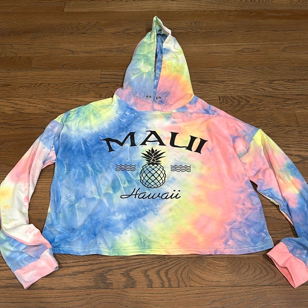 Aloha Girl’s Tie-Dye Maui Hawaii Sweatshirt - Size Medium
